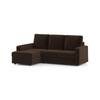 Apollo Sofa (Colour : Dark Earth, Cushion : Soft, Back Type : High Back, Seating Capacity : Left Aligned 2 Seater + Left Aligned Chaise)