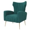 Murrow Fabric Accent Chair in Green Colour