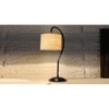 White Jute Curvy table lamp with Iron Base (SP09)