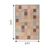 Jaipur Rugs Soft Striped Wool Viscose Dhurrie Rug Brown 6x8 ft