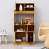 Hexa Red Crockery Unit Multipurpose Wooden Cabinet in Giant Wood Colour