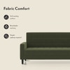 Salford 3 Seater Click Clack Sofa Cum Bed In Moss Green Colour