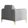 Josbert Velvet 1 Seater Sofa In Grey Colour
