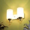 Eliante Modern Wall Lights Mild Steel & Glass Material Chrome & White Finish