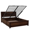 Oakridge Solid Wood King  Size Bed With Hydraulic Storage (Provincial Teak Finish)