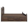 Syan Solid Wood King  Size Bed With Hydraulic Storage (Provincial Teak Finish)