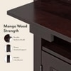 Mateo Solid Wood Bar Cabinet (Mahagony Finish)