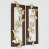 W-Alena Abstract Metal Wall Decor in Gold Set of 2