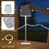 White Color Square Shape Base Lamp with Shade