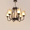 Eliante 6-Light Chandelier, Mild Steel, Modern Ceiling Lighting Fixture For Living Room And Dining Room