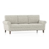 Oxford 3 Seater Fabric Sofa In Monochrome Paisley Colour