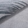 Handmade Round Wool Silk Rug Modern Wave Grey 8 Feet Carpet
