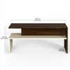 BLUEWUD Taurley Engineered Wood Coffee Center Sofa Tea/Teapoy Console Table for Sofa Set Living Room Home Hall (Brown Maple & Beige)