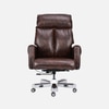 Endeavour High Back Leatherette Office Chair In Brown Colour