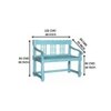 Norland Solid Wood Bench In Blue Finish