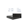 Hoshi Engineered Wood Queen  Size Bed With Box Storage (Wenge Finish)
