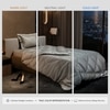 Stoa Paris Comforter for Single Bed, 300TC Satin Comforters in Harbour Mist Grey