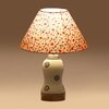 Devansh Conical Multi Cotton Shade Lamp With Wood & Mosaic Glass Base For Decoration/Office/Home/Gifting/Study For Decoration/Office/Home/Gifting/Study -(10X10X14.5) Inches -A