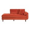Mydril Velvet Chaise Launger in Orange Colour