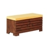 Liliana Shoe Rack With Seating In Honey Oak Finish