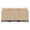 Nova 3 Seater L Shaped Sectional Sofa Right Chaise and Ottoman Beige