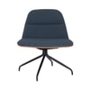 Scandinavian Crown Lounge Chair Blue Matte Finish