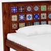 Rangrez Sheesham Wood Single Size Non Storage Bed in Honey Oak Finish
