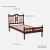 Nilaya Sheesham Wood Single Size Non Storage Bed in Honey Oak Finish