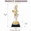 Devotional Murli Manohar Krishna Statue in White Colour