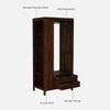 Sheesham Wood Open Wardrobe In Provincial Teak Finish