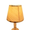 ELARE Table Lamp with Wooden Base and Jute Shade Nordic Style Side Lamp