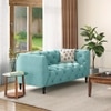 Henrietta 2 Seater Fabric Sofa (Icy Turquoise)