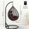 Premium Egg Single Seater Liner Swing Chair Brown