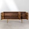 Carlem Solid Mango Wood Sideboard with 4 Door in Natural Finish