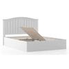 Wichita Solid Wood King Size Box Storage Bed In White Finish