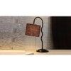 Brown Jute Zig Zag Curvy table lamp with Iron Base (SP39)