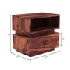 Kaka Solid Wood Bedside Table in Teak Finish