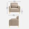 Monly Velvet 1 Seater Sofa Cream Color