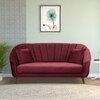 Nilo Velvet 3 Seater Sofa in Maroon Colour