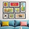 The Castle Decor Traditional Indian Folk Art Wall Painting Set of 8