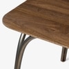 Arco Stainless Steel Square Outdoor Dining Table in Brown Colour
