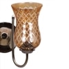 Devansh Steel Electric Wall Light in Steel Colour with Lavender Shade Count of 2 Lights