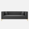 Tuxedo Fabric Sofa (Dark Grey)