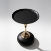 CalmEdge Metal Side Table in Golden & Black Colour