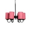 Devansh Solid Wood Electric Wall Light in Red Colour with Red Shade Count of 1 Light