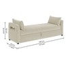 Jedlo Velvet 2 Seater Ottoman Bench with Storage  in Cream  Color