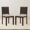 Oribi Solid Wood Dining Chair Set Of 2 In Mahogany Finish