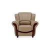 Blos 1 Seater Leatherette Sole in Mushroom Brown Colour