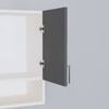 2 Doors Modular Wall Mounted Kitchen Cabinet With Organizer Shelf In Slate Grey Finish