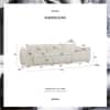 Scandinavian Clio Three Seater Sofa Natural Wood Finish